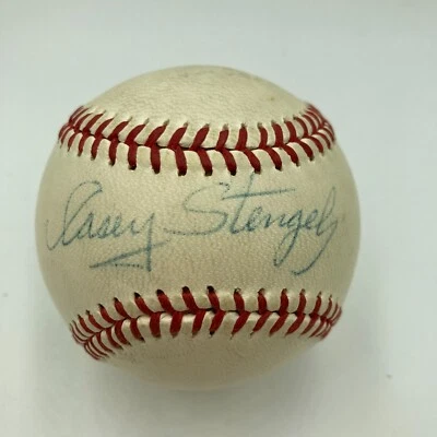 Casey Stengel Single Signed 1960's American League Joe Cronin Baseball JSA COA - Image 1 of 4