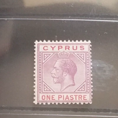 CHIPRE 1922 KG V 1pi SG 90a Sc 77 con TRIÁNGULO INFERIOR IZQUIERDO ROTO MLH Foto 1 de 2