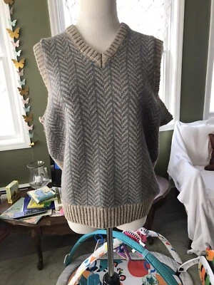 Suéter Chaleco McGregor Vintage Para Hombres Mezcla de Lana Espiga Años 70 LG 42 Pullover Foto 1 de 4