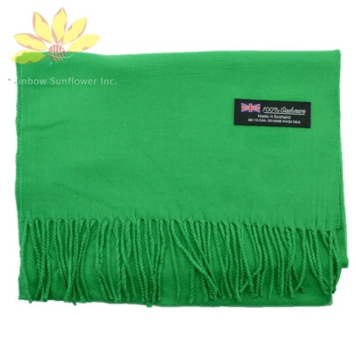  Hombres Mujeres Unisex 100% Cachemira Bufanda Envoltura Pura Color Sólido Lana Suave Escocia Foto 1 de 3