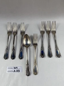 (LOTE DE 8 Pc’s) HORQUILLAS Y CUCHARA DE PLATA VINTAGE, ENVÍO GRATUITO. - Imagen 1 de 15