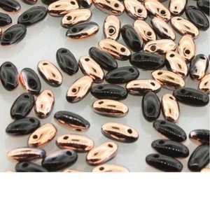 Rizo, Jet Capri Oro, 2,5x6mm, 7g (app 98-100 cuentas) (rz46) - Imagen 1 de 1