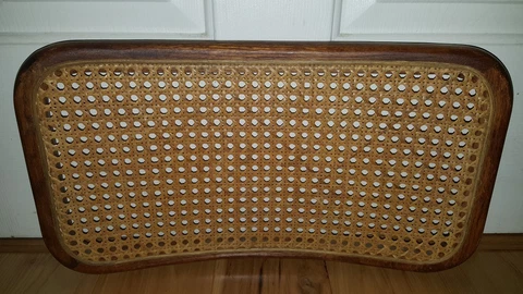 Vintage Wicker and Wood Chair back headrest 1970s 1980s retro 18x10 Cover