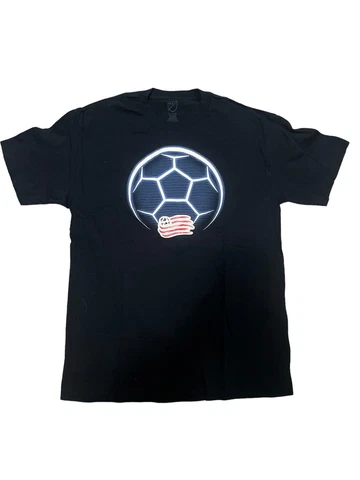 MLS Soccer L Large Cotton Blend Blue New England Revolution Men's Shirt Cover
