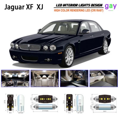 Kit de luces interiores LED blancas para Jaguar XF 2007-2015/XJ 2003-2009 repuesto Foto 1 de 4