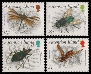 Ascension 1989 - Mi-N.o 484-487 ** - Estampillada sin montar o nunca montada - Insectos / Insectos - Imagen 1 de 1
