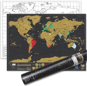 Luckies Deluxe Travel Edition Scratch Map - Picture 1 of 12