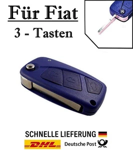 1x Ersatz Klappschlüssel Gehäuse für Fiat 3-Tasten Fernbedienung KS07 - SIP22 - Picture 1 of 4