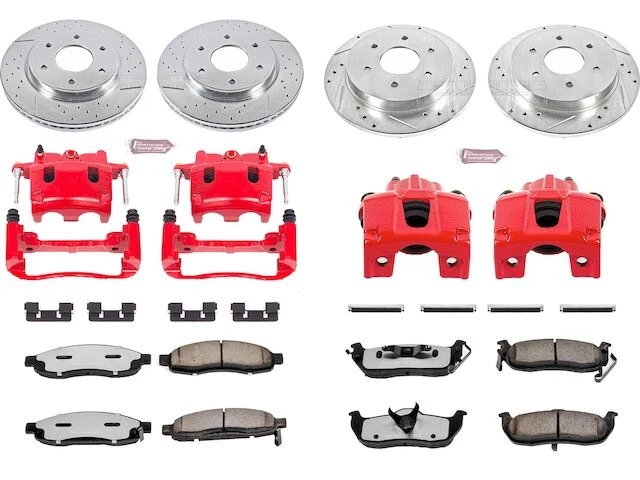 Kit de pastillas de freno y rotor delanteras y traseras 46KHPW96 para Infiniti QX56 2005 2006 2007 Foto 1 de 1