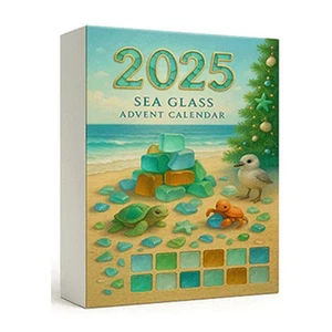 Sea Glass Christmas Tree Advent Calendar,Sea Glass Tree,Christmas Decoration - Picture 1 of 6