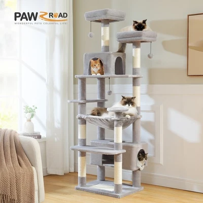 PAWZ Road Kratzbaum XXL Große Katzen Klein Stabil Katzenbaum Sisal Kletterbaum - Bild 1 von 4