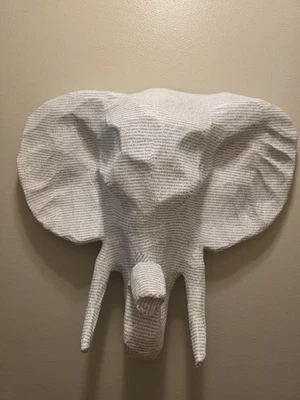 Decoración de pared cabeza de elefante diestro Foto 1 de 4