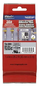 GENUINE Brother 1-1/2" 36mm Extra-Stength Tape Black/Silver for PT-9700PC - Picture 1 of 1