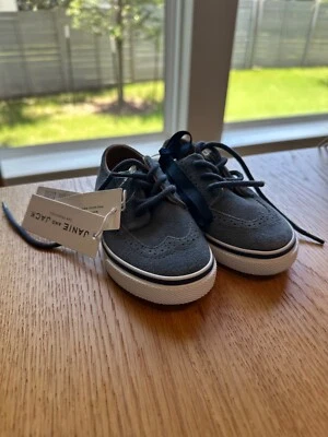 Новый с ярлыками Janie & Jack синий замши кожаные кроссовки, 7T ребенка ясельного возраста мальчиков новый с Ярлыками - Изображение 1 из 3