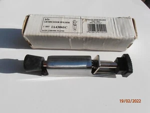 Foot Operated, 120 mm Door Holder, Satin Chrome, 40 mm travel. - Picture 1 of 6