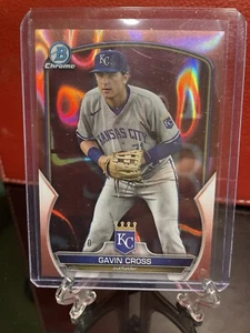 2023 Bowman Chrome  Lava Rose Gold Refractor #BDC-55 Gavin Cross 10/10 - Picture 1 of 3