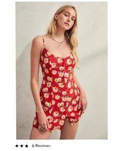 Urban Outfitters Archive Red Daisy Kenny Minikleid Größe M - Bild 1 von 3