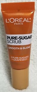 L'Oreal PURE-SUGAR SCRUB Smooth Glow 3-Pure Sugars +Grapeseed .25 oz/7.5mL New 