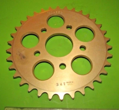 Piñón trasero Montesa PBI NOS 5 orificios 520 cadena 34 dientes p/n 520 30/34 # 42 Foto 1 de 3