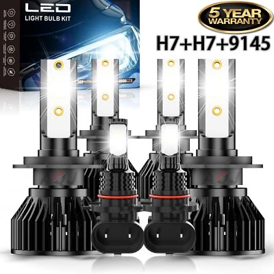 For Hyundai XG350 2002-2005 6X LED Headlight Hi Low Beam+Fog Light Bulb Kit 6Pcs - Image 1 of 4