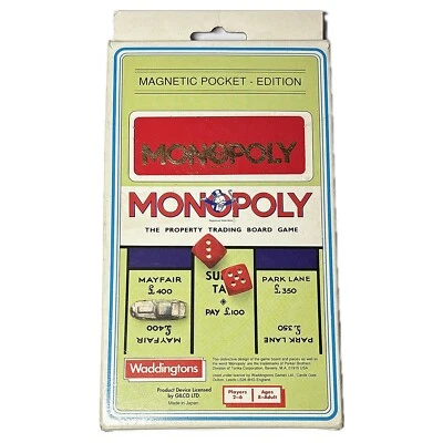 Unbespielt Monopoly Magnetic Pocket Edition Reise Spiel Waddingtons Brettspiel - Bild 1 von 4