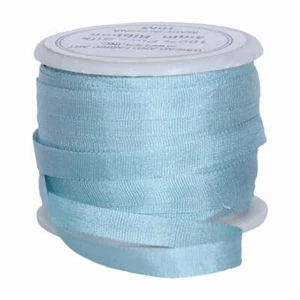 Threadart 100% Pure Silk Ribbon - 4mm Light Teal - No. 607 - 10 Meters - Picture 1 of 7