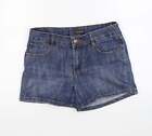 Waredenim Womens Blue Cotton Hot Pants Shorts Size 8 L5 in Regular Zip