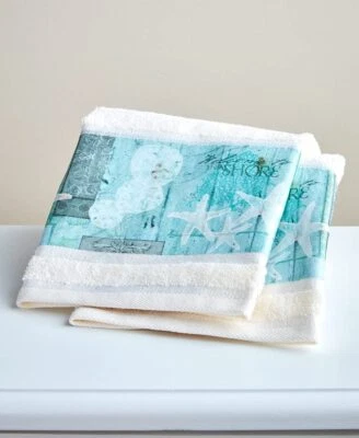 Juego de 2 toallas de mano de baño y cocina Welcome To The Shore Foto 1 de 4