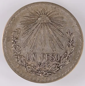 Mexico - 1 Peso - 1922 - Silver .720 - Picture 1 of 2