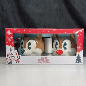 Disney Holiday Lodge Chip ‘n’ Dale Mug Set Jumbo Mugs New And Sealed - Picture 1 of 12
