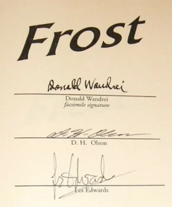 Frost Donald Wandrei 2000 Fedogan & Bremer 1st Ltd Signed D H Olson, Les Edwards - Picture 1 of 4