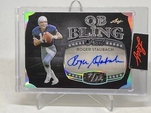 2022 Leaf Pearl Roger Staubach QB Bling Auto Autograph SP/12 HOF DALLAS COWBOYS - Picture 1 of 22