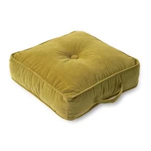 Omaha Olive Microfiber 21 In. X 21 In. Square Floor Pillow - Picture 1 of 12