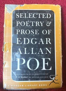 Edgar Allan Poe SELECTED POETRY & PROSE OF EDGAR ALLAN POE Modern T. O. Mabbott - Picture 1 of 6