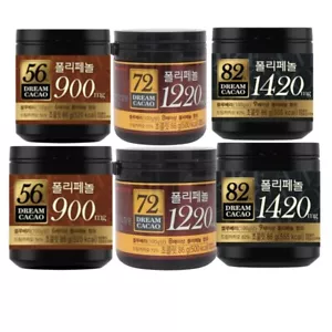 LOTE DE 6 PIEZAS Cacao de ensueño 56% 72% 82% bolas de chocolate altas en polifenoles 86 g Corea - Imagen 1 de 11