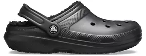 Zueco Crocs Unisex Clásico Forrado Cálido Difuso Zapatilla Deslizables (203591-060) - Imagen 1 de 12