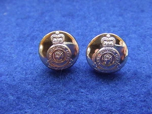 A PAIR, ARMY CATERING CORPS GOLD 14MM MILITARY CAP/ BLAZER SLEEVE BUTTONS - Picture 1 of 1