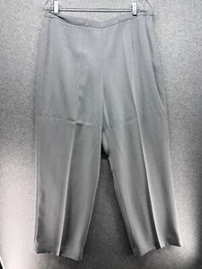 Alfred Dunner Womens Pants Size 14 Gray Polyester Straight Pant Zip Elastic - Picture 1 of 8