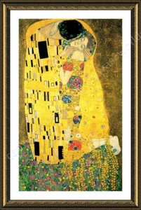 The Kiss (Full) by Gustav Klimt | Framed canvas | Wall art giclee oil painting - Picture 1 of 12
