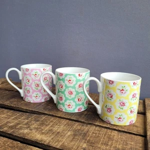 Tazas/tazas Cath Kidston Three Provence Rose, usadas buen estado, leer - Imagen 1 de 5