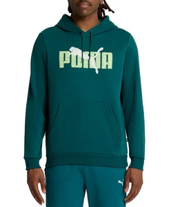 Puma Herren Sweatshirt X-Large grün mit auffälligem Logo, Kapuze, Fronttasche NEU - Bild 1 von 5