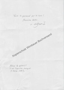 Original Autogramm Alain de Benoist /// Autogramm Autograph signiert signed sign - Picture 1 of 2