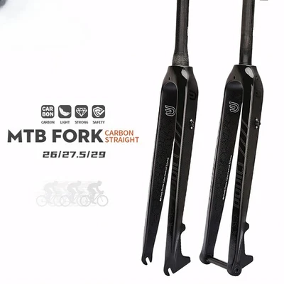 Carbon Fiber Gravel Bicycle Hard Fork 26-27.5-29 Inch MTB Disc Brake Rigid Forks - Image 1 of 4