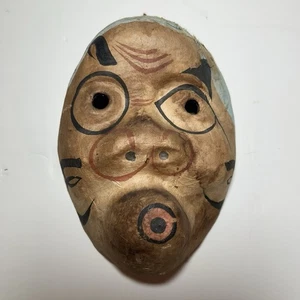 Maschera giapponese Okame HARIKO HYOTTOKO Noh vintage KAGURA cartapesta Otafuku - Foto 1 di 20