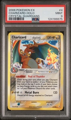 2006 POKEMON EX CRYSTAL GUARDIANS #4 CHARIZARD-HOLO PSA 9 - Image 1 of 2