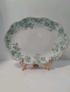 New Wharf Pottery Killarney Pattern 1890s Platter Ironstone Transferware 14"L - Picture 1 of 13