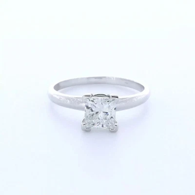 Solitaire Engagement Ring 14K Gold 1.10 Carat Princess Lab-Grown Diamond E VS2 - Image 1 of 4