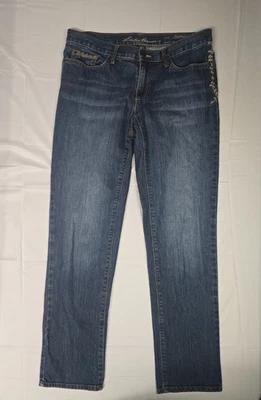 Eddie Bauer Boyfriend Jeans Embroidered Relaxed Fit low Rise Women's Size 6 - Image 1 of 4
