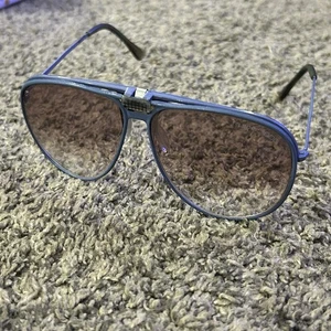 Vintage foster grant FG specs 1000 space tech blue flip up sunglasses 80s 90s - Picture 1 of 8