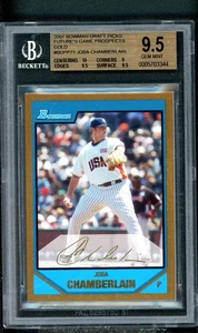 2007 Bowman Draft Picks & Prospects Joba Chamberlain #BDPP71 Gold (RC) BGS 9.5 - Picture 1 of 2